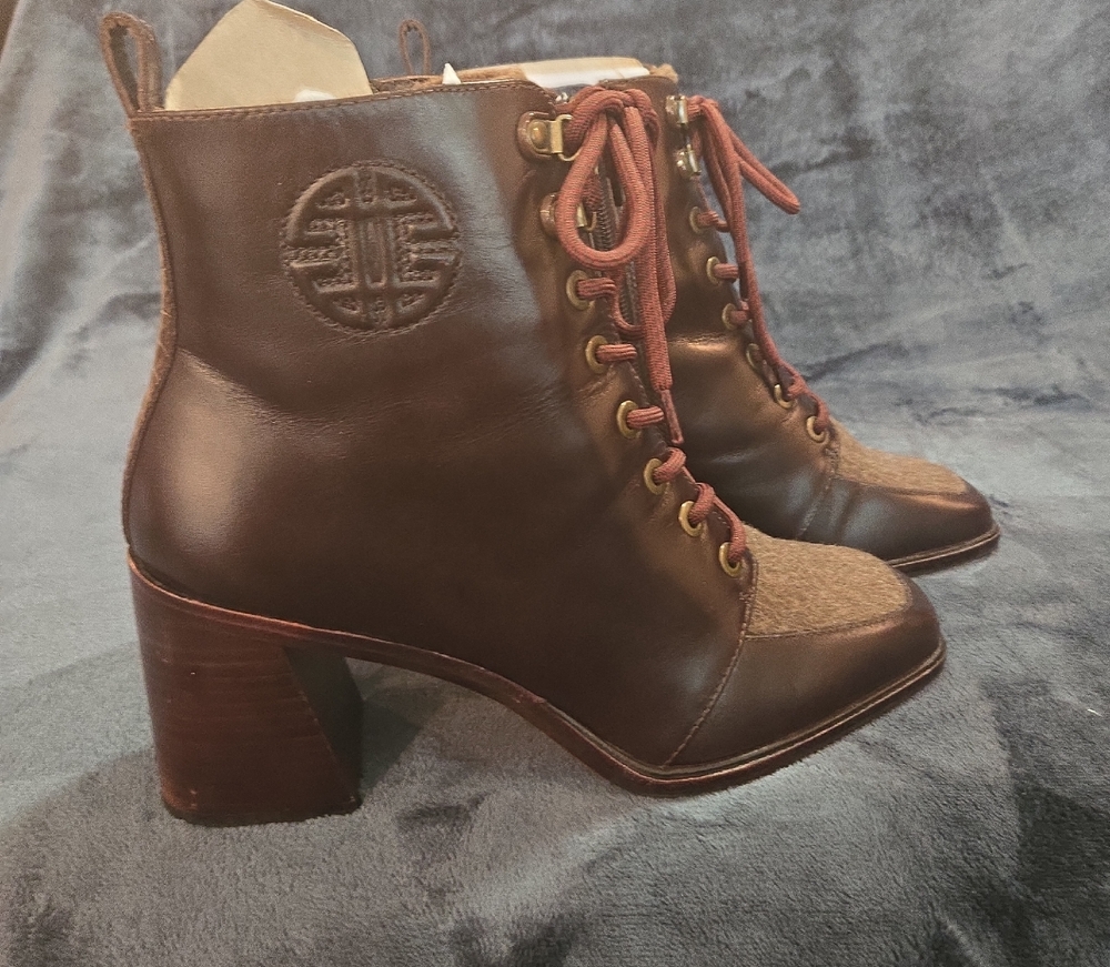 ANTONIO MELANI Dark Brown Lace Up Boots